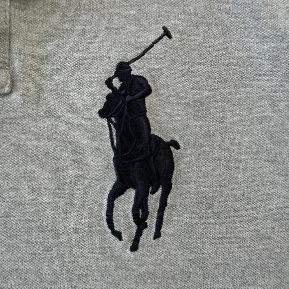 Polo Ralph Lauren Mens Custom Slim Fit Crest Polo Shirt Gray Small Large Pony - Picture 6 of 10